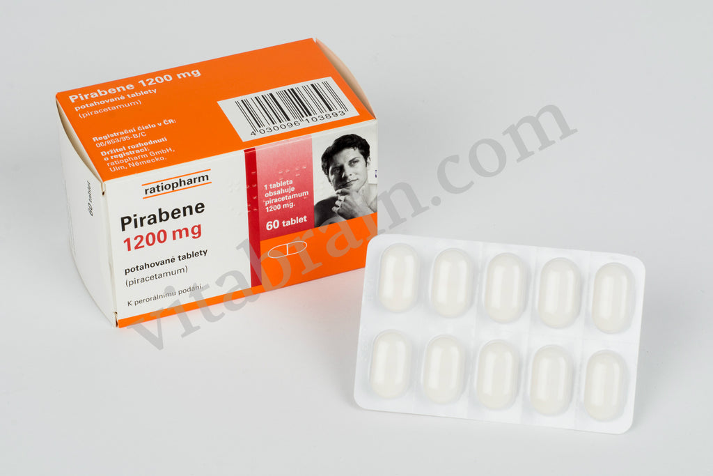 Pirabene (piracetam) 1,200 mg, 60 Tablets