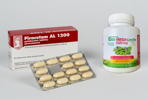 Combo Piracetam AL 1,200 mg, 120 Tablets + Mega Lecithin (Choline) 1,325 mg; 65 Tablets